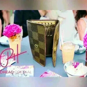 Louis Vuitton 6 Key Holder Chain Damier Ebene Canvas Wallet SLG